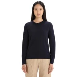 Icebreaker WOMEN WILCOX LS SWEATER Damen - Wollpullover -Outdoor-Ausrüstung 5638008664 c women wilcox ls sweater icebreaker 24